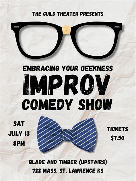 Embrace Your Geekiness Improv Comedy Show, Blade and Timber Lawrence ...