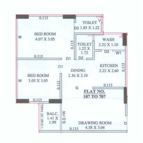 Gajanand Seven Height Floor Plans - Singarwa, Ahmedabad