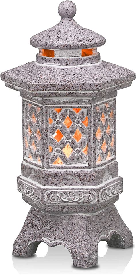 Oki-Gata Japanische Steinlaterne – 37 Cm Hoch, 10 Kg, Frostsicher Aus Steinguss Für Garten