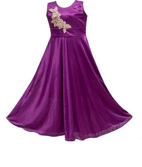 Saree Khazana Girls' Maxi Dress (Cloby_Red_13_14_Red_13-14 Years ...