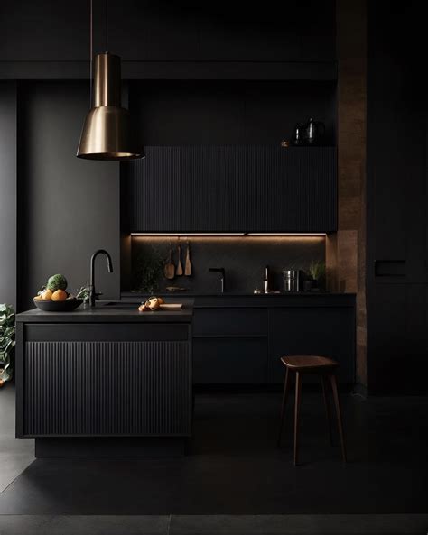 40 Modern Black Kitchen Ideas | Modern black kitchen, Black kitchen ...
