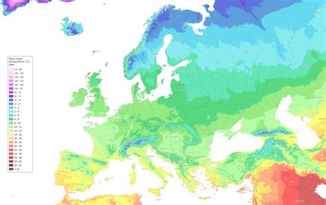 Temperature Map Europe