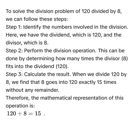 120 Divided By 8