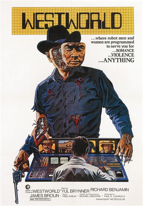 Westworld (1973) starring Yul Brynner, Richard Benjamin & James Brolin ...