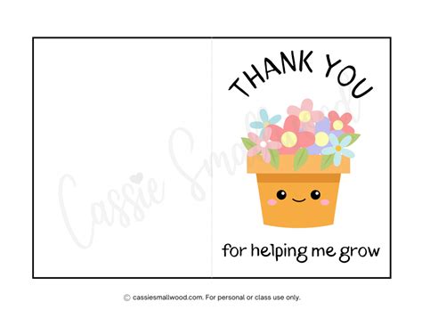 Free Thank You Teacher Printable Gift Ideas - Printables for Everyone
