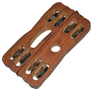 Yoshiva Designer Traditional Wood Hand Cymbal Khanjari Religious ...