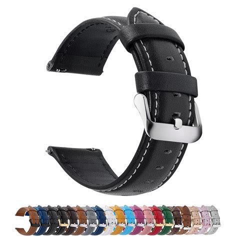 12 Colors for Quick Release Leather Watch Band, Fullmosa Axus Genuine ...