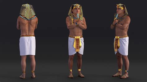 Egypt Pharaoh with Crook and Flail 3D Model $139 - .3ds .blend .c4d ...