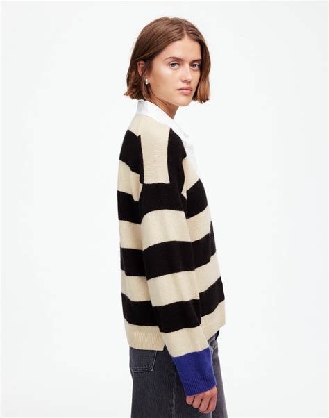 Cashmere-Wool Blend Rugby Sweater | Madewell