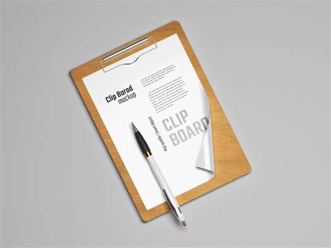 Clipboard with paper mockup | Premium PSD