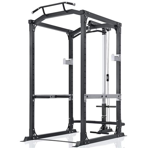 Buy Power Rack Squat Rack Power Cage with LAT Pulldown Strength ...