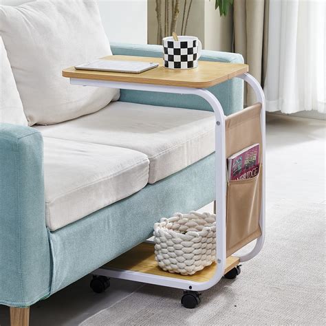 Modern End Tables With Wheels Industrial Knotty Pine 1 Drawer