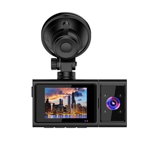 Hamaan HMC-6060 Dash Cam Front, Inside and Rear Full HD Dual Dashboard ...