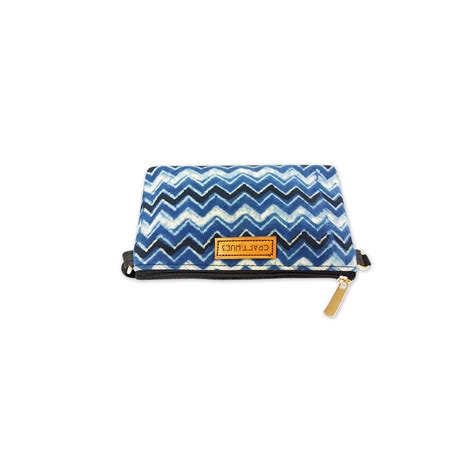 Blue Zig-zag Mobile Sling Bag – Crafthues