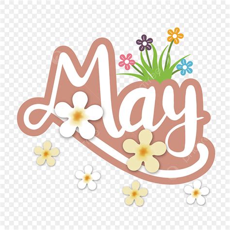 May Flowers Vector Art PNG, Elegant Flowers And Green Grass May Clipart ...