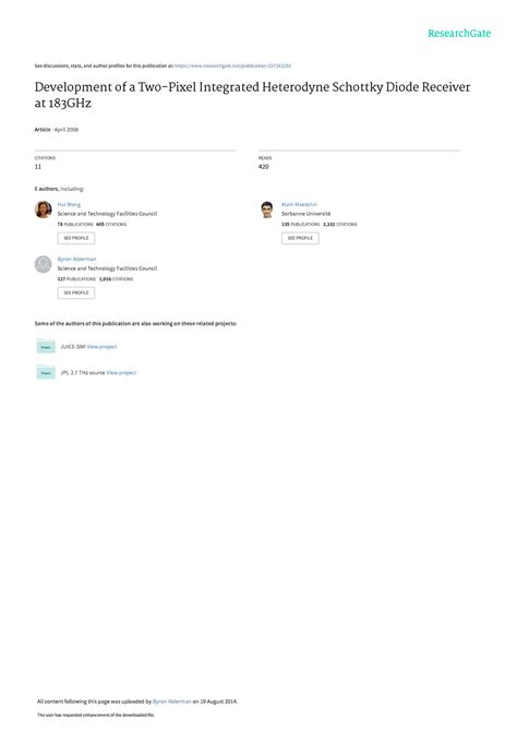 Development of a Two-Pixel Integrated Heterodyne S - See discussions ...