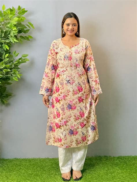 Long Chikankari Kurtas – R S CHIKANKARI