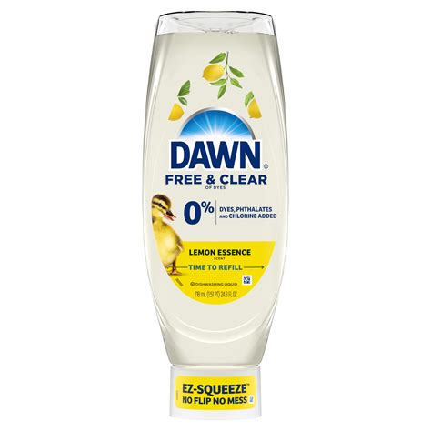 Dawn Free & Clear EZ-Squeeze Dish Soap, Lemon, 24.3 fl oz - Walmart.com