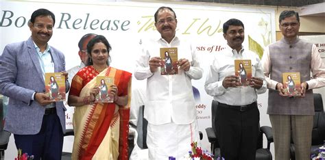 Venkaiah Naidu unveiled a book There I Was authored by Mrs Aruna Ravi Kumar