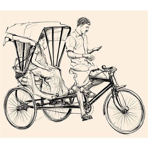 Pitaara Box Indian Rickshaw | Unframed Canvas Painting for Bedroom ...