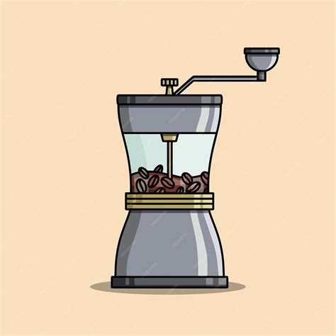 Manual coffee bean grinder | Premium Vector
