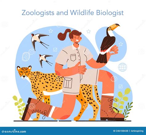 Zoologist And Wildlife Biologist Clipart
