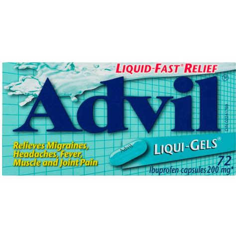 Advil Regular Strength Liqui-Gels 200 mg for Headaches and Pain Relief ...
