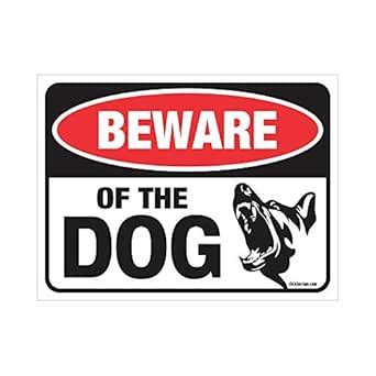 Clickforsign Beware of Dog Sign for Walls, Doors and Gates (Reflective ...