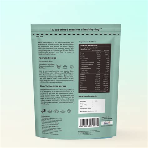 TEFF FLOUR | 500G - Fibre-rich and Gluten-free - Nourish You