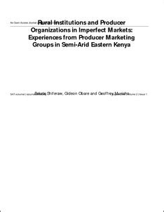 Rural Institutions and Producer Organizations in Imperfect Markets ...