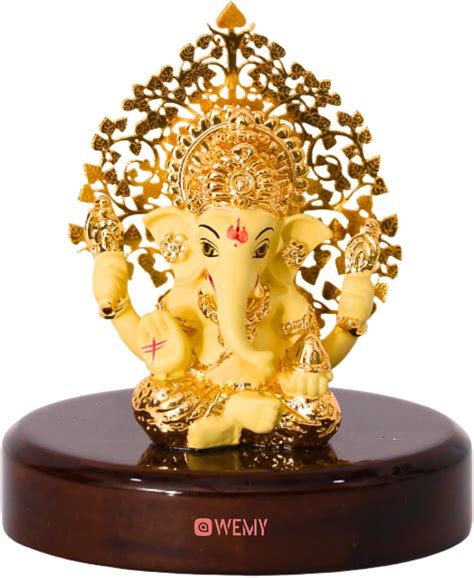 Buy Collectible India Exclusive Painted Stone Ganesh Statue (11.18 cm x ...