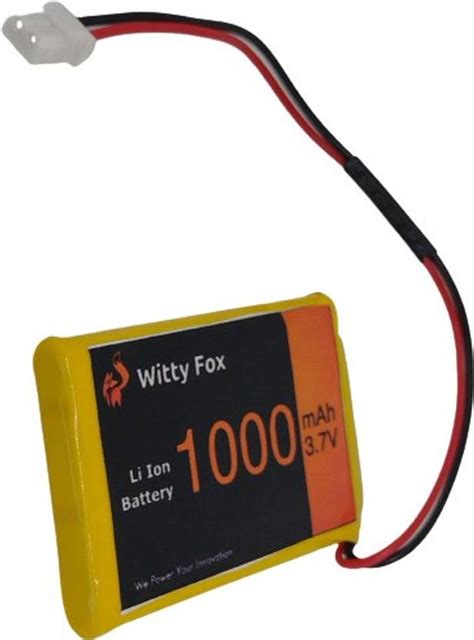 VGS MARKETINGS Witty Fox 3.7V 1000mAh Li-Ion Battery Temperature Sensor ...