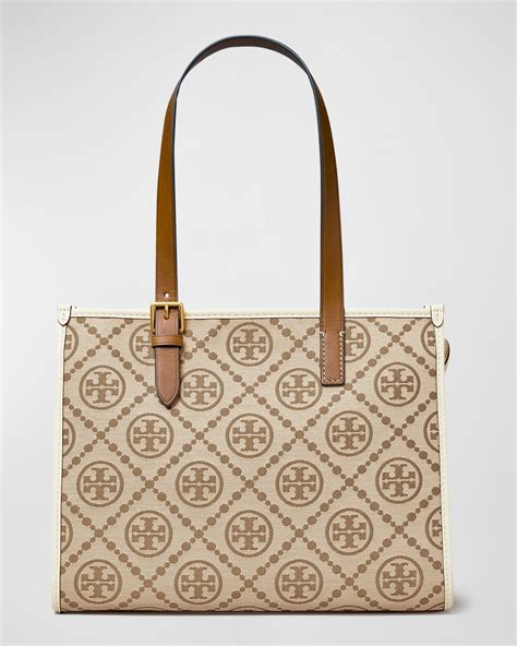Tory Burch T Monogram Jacquard Tote Bag | Neiman Marcus