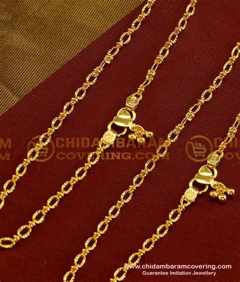 Buy 1 Gm Gold Plated Simple Office Wear Anklet Design for Ladies