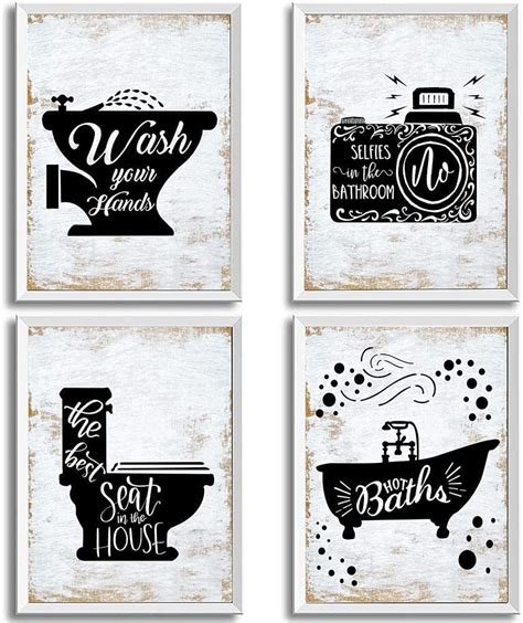 zengdannian Bathroom Signs Nostalgia Funny Set of 4 India | Ubuy