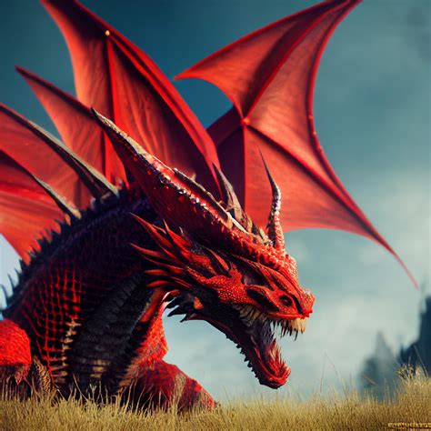 AI drawing of a Welsh dragon using Midjourney : r/Wales