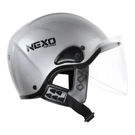Xinor Nexo Half Helmet for Men and Women - Medium (Silver) - Xinor Helmet