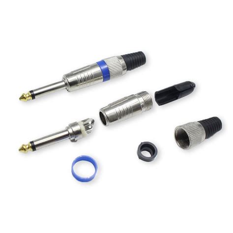 DCFun 1/4" TS Mono Heavy Duty Style for Speaker Cables, Patch Cables ...