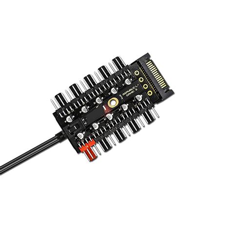 Verilux® Chassis Fan Hub CPU Cooling Fan Hub 10 Port 12 V SATA to Fan ...