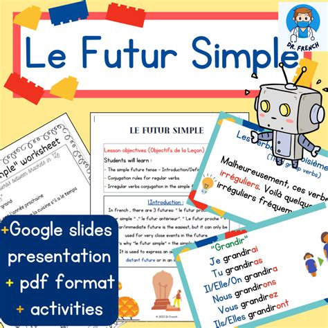 Le Futur Simple. French Simple future lesson, worksheet & future ...