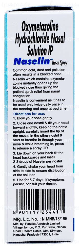 Naselin 0.05% Nasal Spray 10 ML | Order Naselin 0.05 % Nasal Spray 10 ...