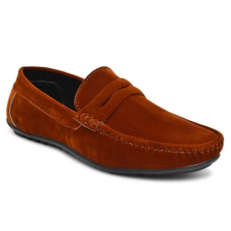 Buy NEOVOGUE Man Tan Suede Loafer - 06 UK at Amazon.in