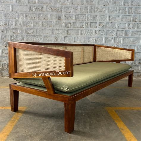 Marvin Solid Teak Wood & Rattan 3+1+1 Seater Sofa – Nismaaya Decor
