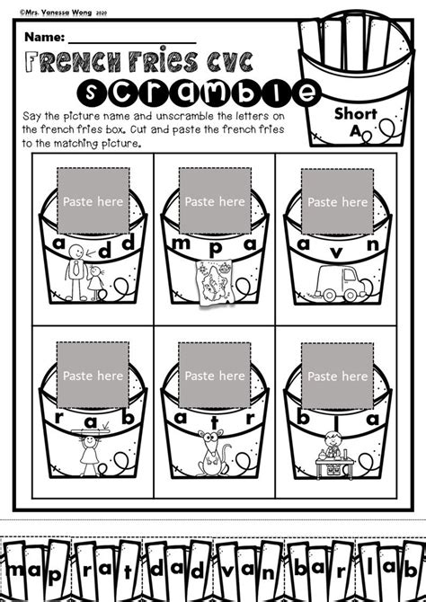 Buy Phonics Worksheets CVC Words Scramble for Kindergarten and Online ...