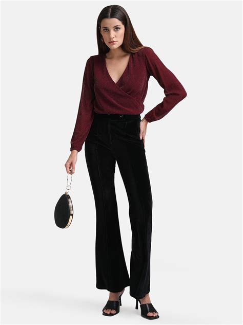 Buy Lurex Wrap Blouson Top 124652WINEXS – KAZO