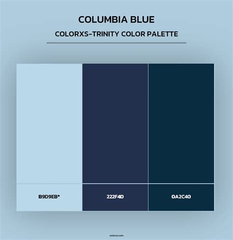 Columbia Blue color palettes - colorxs.com