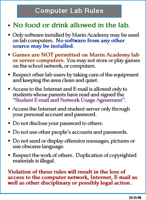 Image result for Digital Lab Rules