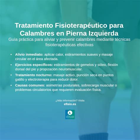 calambres en la pierna izquierda: Causas y Tratamiento - eFISIO Fisioterapia Madrid