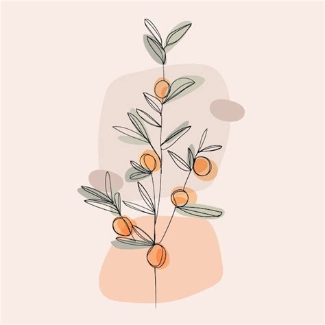 Hand drawn one line art illustration | Free Vector