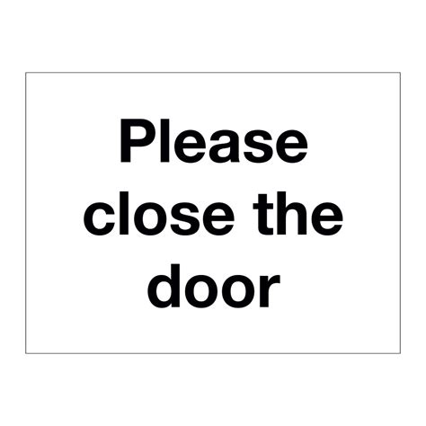 Please close the door sign | British Safety Signs